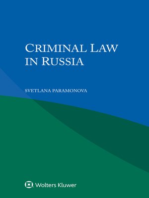 cover image of Criminal Law in Russia